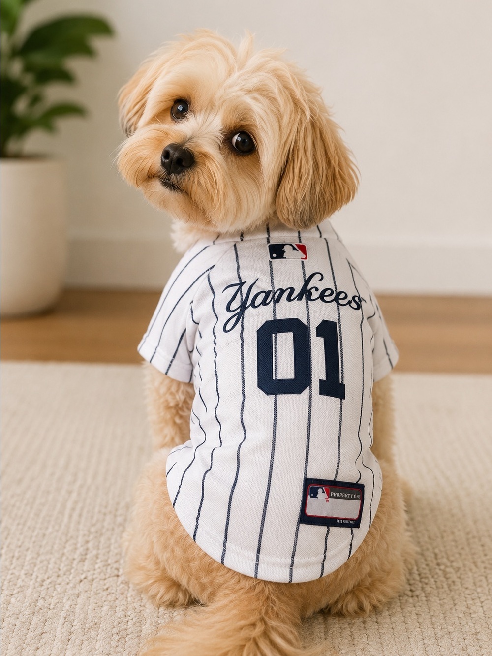 New York Yankees Pet Dog Jersey MLB Pets First Pinstripe Baseball Shirt